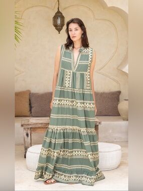 Lace the label maxi dress sz small